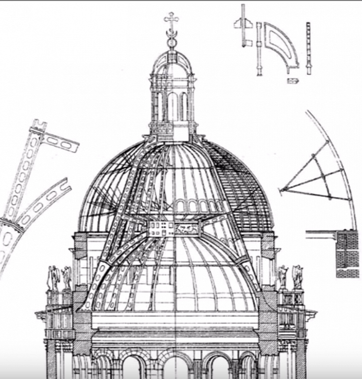 Чертеж купола. Чертёж купола Исаакиевского собора. Схема купола Исаакиевского собора. Купол Исаакиевского собора конструкция. Купол Казанского собора конструкция.